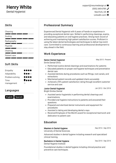 Dental Technician Resume Examples And Templates For Top Tips