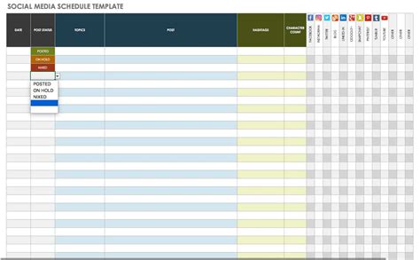 Free Social Media Calendar Templates | Smartsheet