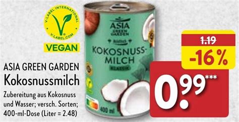 ASIA GREEN GARDEN Kokosnussmilch 400 Ml Dose Angebot Bei Aldi Nord