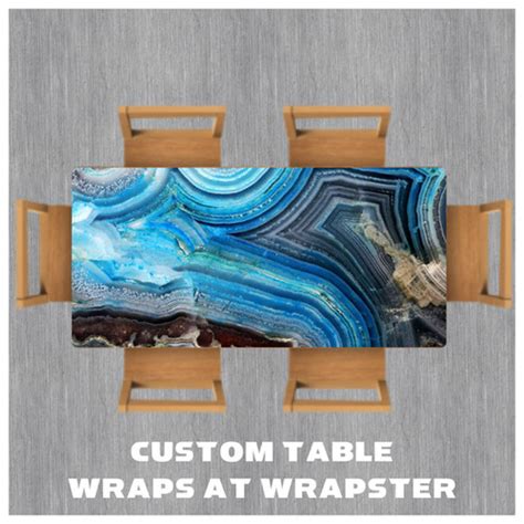 Blue Curves Vinyl Table Wrap The Wrap Master