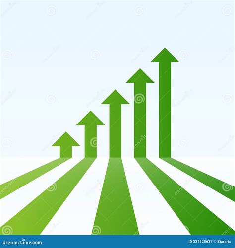 Corporate Green Business Arrow Showing Upward Trend Stock Illustration Illustration Of Mission