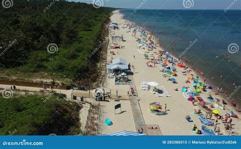 Beach Baltic Sea Krynica Morska Plaza Morze Baltyckie Aerial View