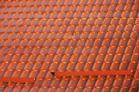 Roof With Metallic Brown Tiles Stock Photo Image Of Envelope Tiles