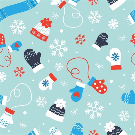 Cozy New Year And Christmas Seamless Pattern Gift Wrapping Paper