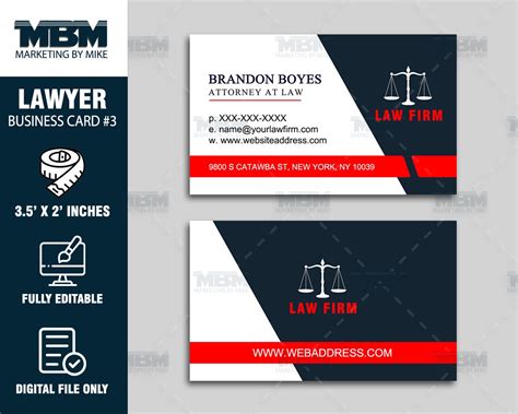 Law Firm Business Cards Personalized Attorney Service Custom - Etsy