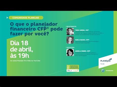 Comunidade Planejar O Que O Planejador Financeiro CFP Pode Fazer Por