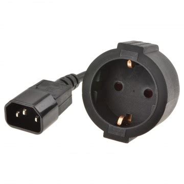 Gembird Iec Pin C To European Schuko Power Plug Socket Adapter