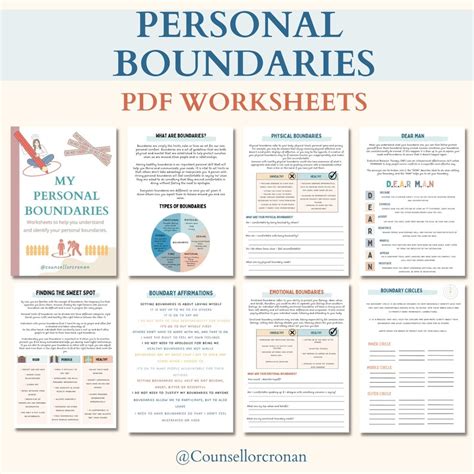 Boundaries Workbook Dbt Bundle Boundaries Worksheets Etsy