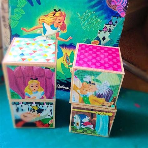 Alice In Wonderland Wooden Blocks Whimsical Nursery Decor Etsy