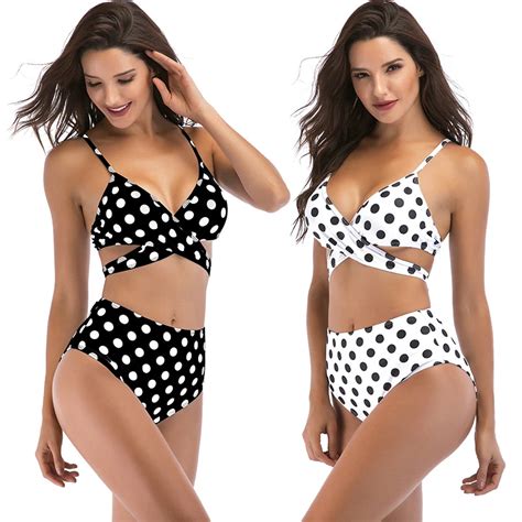 Ruffle Polka Dot Bikini Bathing Suit 2018 Swimwear Women Push Up