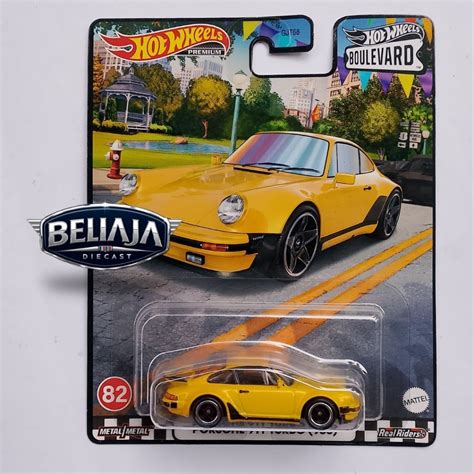 HOT WHEELS PORSCHE 風火輪保時捷 911 TURBO 黃色大道優質橡膠輪胎 蝦皮購物