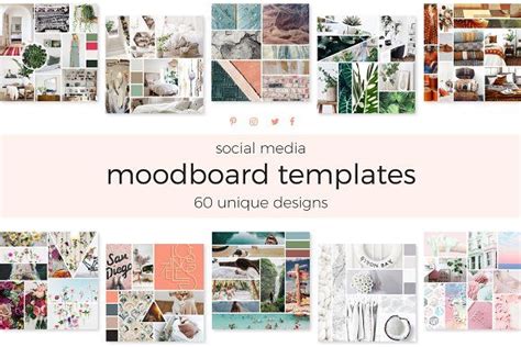 Mood Board Templates | Mood board template, Mood board, Social media template