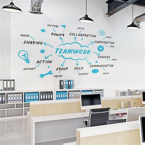 Teamwork Diagram Office Wall Decal Teamwork Decal Office Etsy