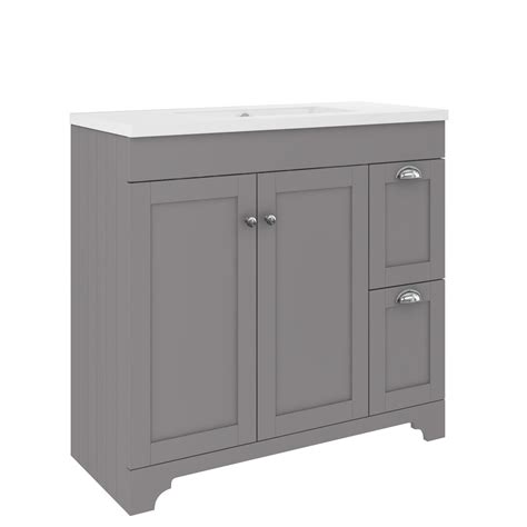 900mm Grey Freestanding Vanity Unit With Basin Baxenden Furniture123