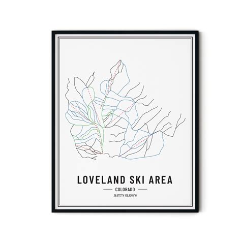 Loveland Ski Trail Map Poster Loveland Colorado Ski Wall Art - Etsy