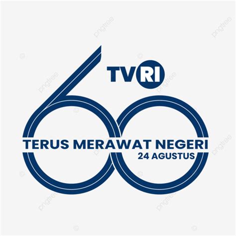 Logo Resmi 60 Tahun Tvri Televisi Rakyat Indonesia Png Vektor Latar