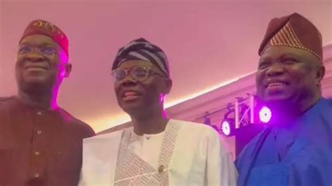 Fashola Ambode And Sanwo Olu Meet For The First Time In Four Years At