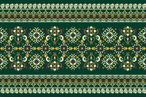 Indian Floral Cross Stitch Pattern Graphic by anchalee.thaweeboon ...