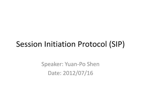 Ppt Session Initiation Protocol Sip Powerpoint Presentation Free