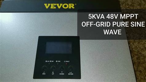 VEVOR 5KVA 48V MPPT OFF GRID PURE SINE WAVE SOLAR INVERTER AC CHARGER