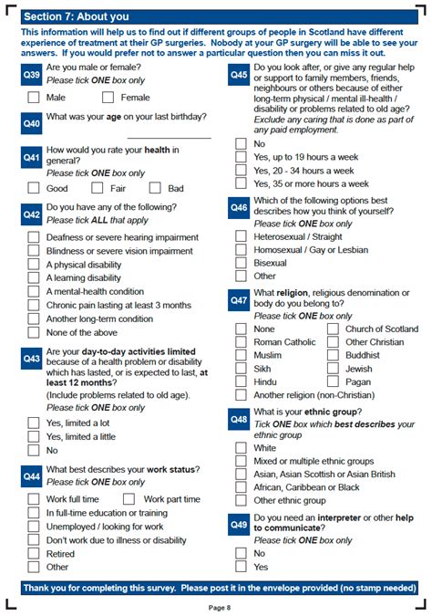 Annex B The Questionnaire Patient Experience Survey Of Gp And Local