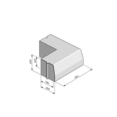 Highway Kerb Half Battered Return External 200x200 90