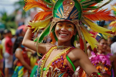 Dancer at Ati Atihan Festival Kalibo Philippines | Premium AI-generated ...