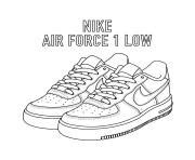 Coloriage Basket Nike Air Dessin Basket à imprimer