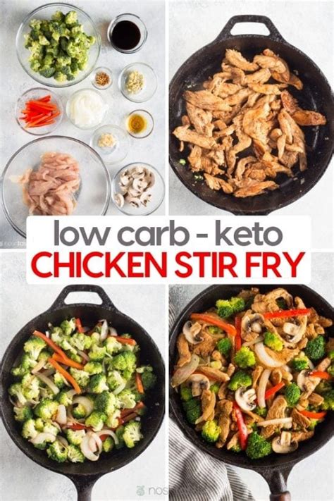 Keto Low Carb Chicken Stir Fry - Noshtastic