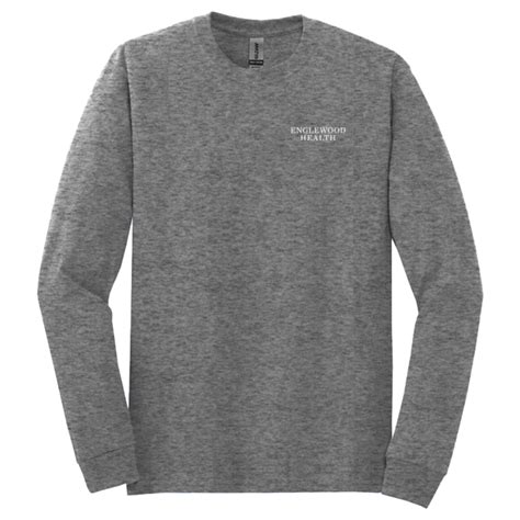 Gildan® Heavy Cotton™ 100 Cotton Long Sleeve T Shirt Graphite Heather