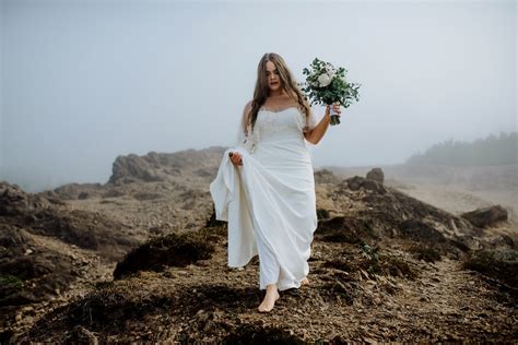 Moody Elopement On The Foggy Coastal Cliffside Karina Maks