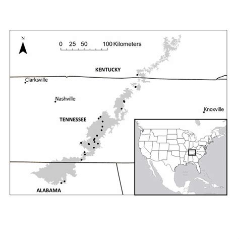 Sample Sites In The Eastern Highland Rim Twenty Seven Sites Were