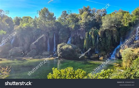 Kravica Waterfalls Located Bosnia Herzegovina Natural Stock Photo