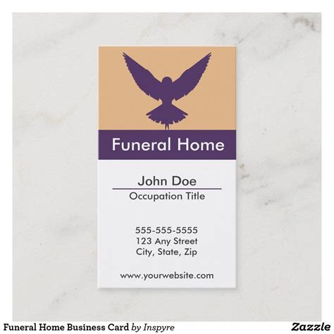 Funeral Home Business Card | Zazzle | Funeral guest book, Cards, Funeral home