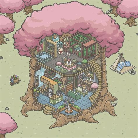 Tsuki Odyssey Tree House Storybook Art Bunny House