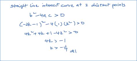 292 Example 2 Straight Line Intersect The Curve At Two Distinct