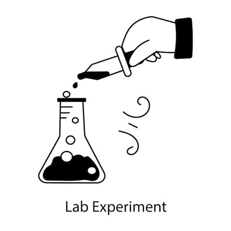 Premium Vector Heres A Doodle Icon Of A Lab Experiment