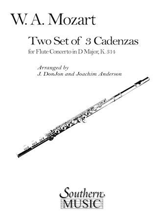 Donjon J Andersen J Two Sets Of 3 Cadenzas For Mozart S Flute