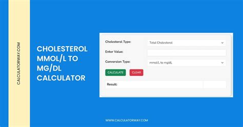 Cholesterol Mmol L To Mg DL Calculator Calculatorway