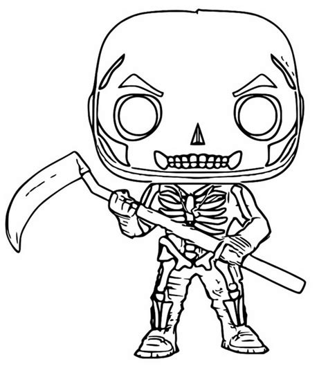 Coloriage Funko Pop Fortnite Skull Trooper My XXX Hot Girl