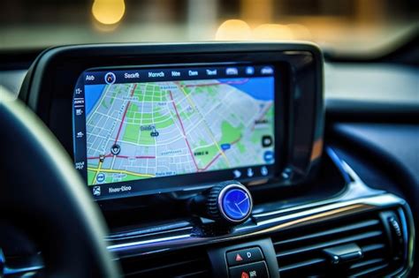 Premium Ai Image Closeup Shot Of Navigation Map On A Cars Multimedia