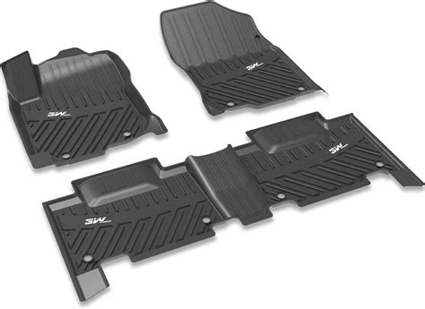 3W Floor Mats For 2021 2023 Nissan Rogue Custom Fit TPE All Weather