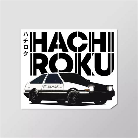 HACHI ROKU AE86 TRUENO Toyota 86 Initial D Anime Vinyl Decal Sticker 4