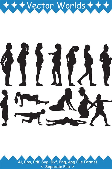 Pregnant Sexy Woman Svg Vector Design Masterbundles