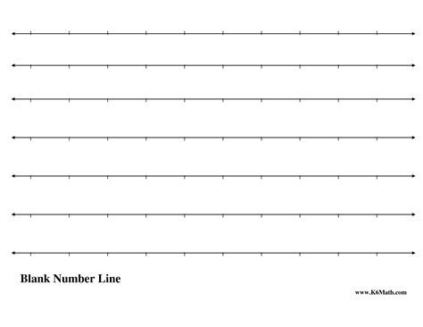 Printable Blank Number Lines