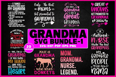 Funny Grandma Svg Bundle Graphic By Buytshirtsdesign Creative Fabrica