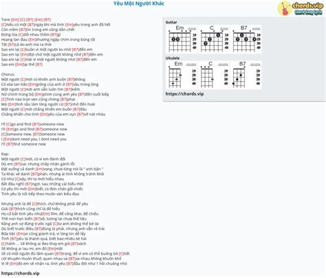 Chord Yêu Một Người Khác Cm1x Freaky Tùa Tab Song Lyric Sheet Guitar Ukulele Chords Vip