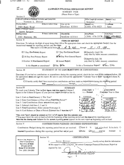 Fillable Online Sos Idaho Summary Statement No 87 GASB Fax Email