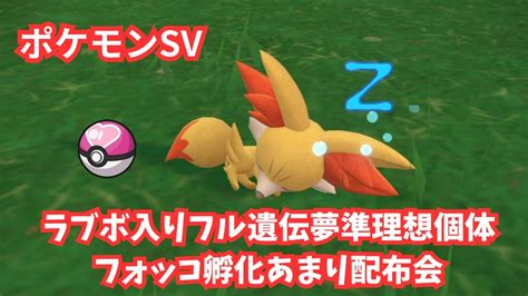 【ポケモンsv】ポケモンhome解禁 ラブボ入り卵技遺伝済みフォッコ孵化あまり配布リスナーがw【ポケモン配布 ポケモン交換 】 Youtube