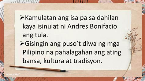 Pag Ibig Sa Tinubuang Lupa Grade 8 Pptx